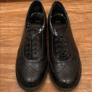 BASS BELLINGHAM BLACK WING TIP OXFORD SZ 10 NWOT